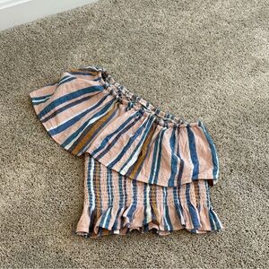 American Eagle Outfitters One Shoulder Ruffled Top